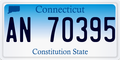 CT license plate AN70395