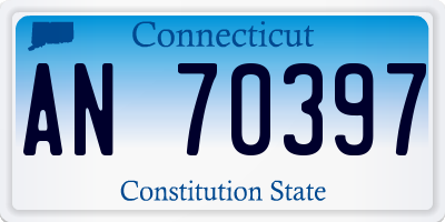 CT license plate AN70397