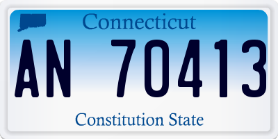 CT license plate AN70413