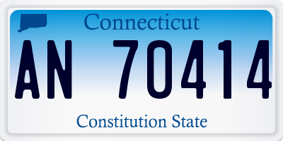 CT license plate AN70414