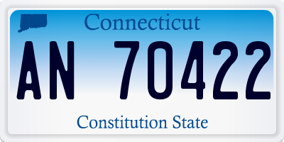 CT license plate AN70422
