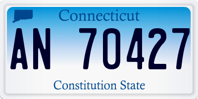 CT license plate AN70427