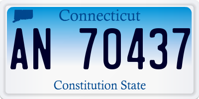 CT license plate AN70437