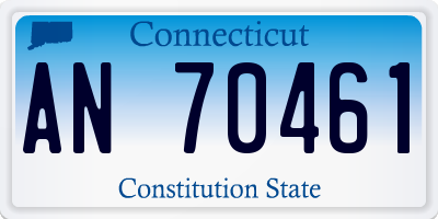CT license plate AN70461
