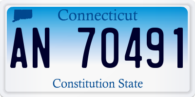 CT license plate AN70491