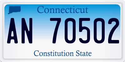 CT license plate AN70502