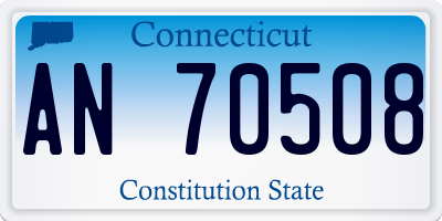 CT license plate AN70508