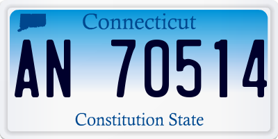 CT license plate AN70514