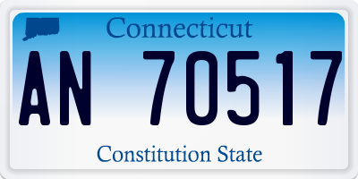 CT license plate AN70517