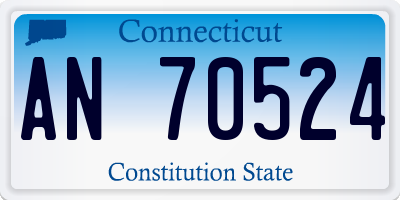 CT license plate AN70524