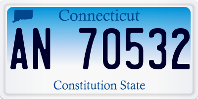 CT license plate AN70532