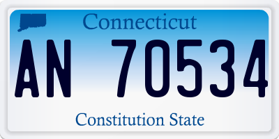 CT license plate AN70534