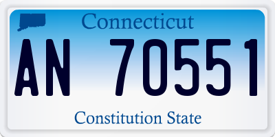 CT license plate AN70551