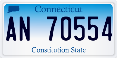 CT license plate AN70554
