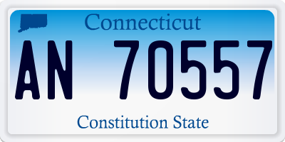 CT license plate AN70557