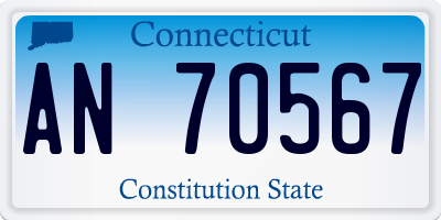 CT license plate AN70567