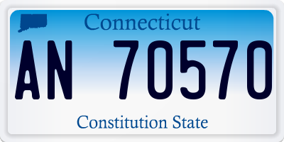 CT license plate AN70570