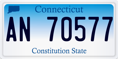 CT license plate AN70577