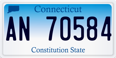 CT license plate AN70584