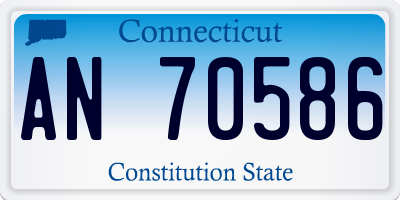 CT license plate AN70586