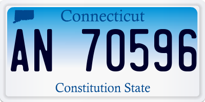 CT license plate AN70596