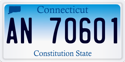 CT license plate AN70601