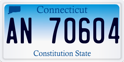 CT license plate AN70604
