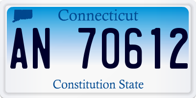 CT license plate AN70612