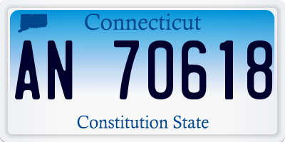 CT license plate AN70618