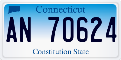 CT license plate AN70624
