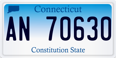 CT license plate AN70630
