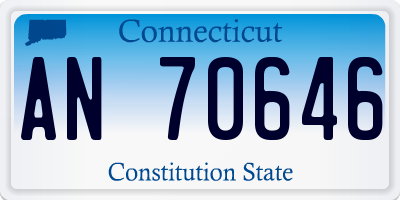 CT license plate AN70646