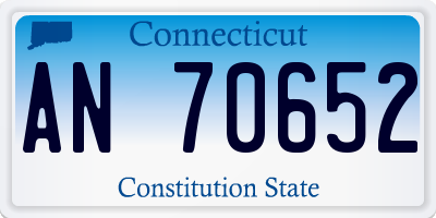 CT license plate AN70652