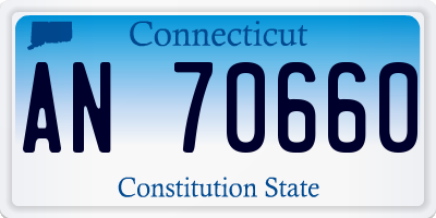 CT license plate AN70660