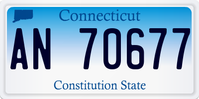 CT license plate AN70677