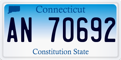 CT license plate AN70692