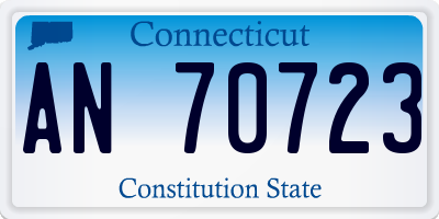 CT license plate AN70723