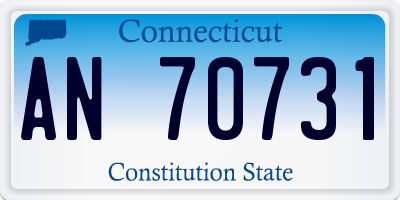 CT license plate AN70731
