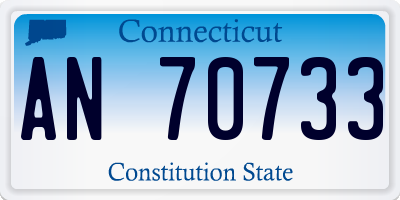 CT license plate AN70733