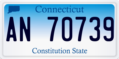 CT license plate AN70739