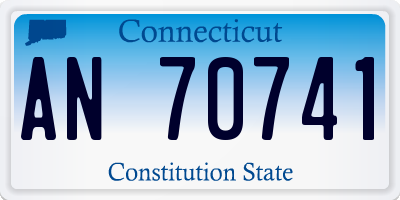 CT license plate AN70741