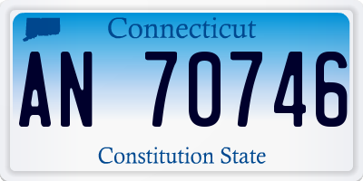 CT license plate AN70746