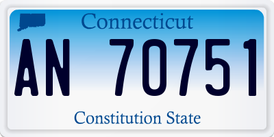 CT license plate AN70751