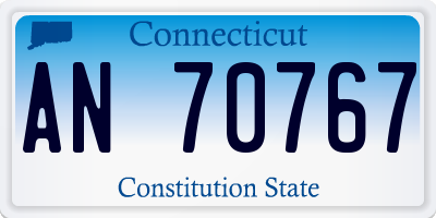 CT license plate AN70767
