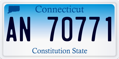 CT license plate AN70771