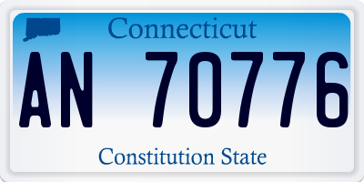 CT license plate AN70776