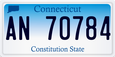 CT license plate AN70784