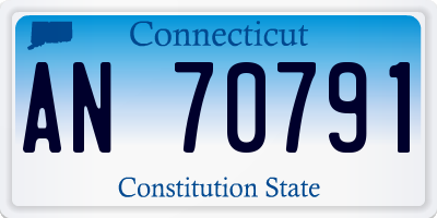 CT license plate AN70791