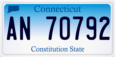 CT license plate AN70792
