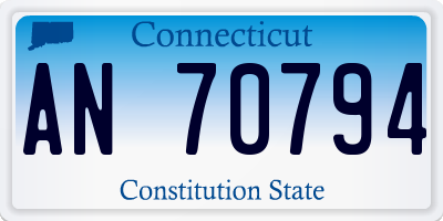 CT license plate AN70794